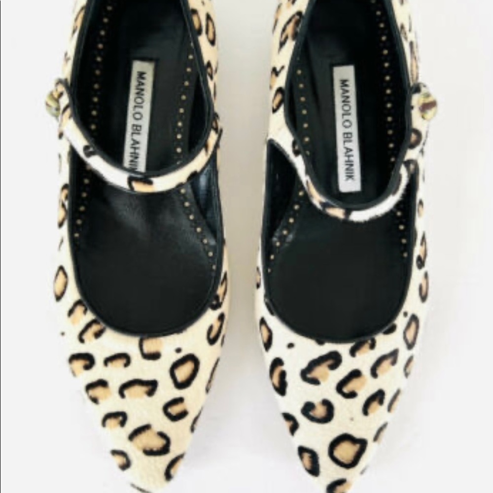 Manolo leopard hair flats BNIB